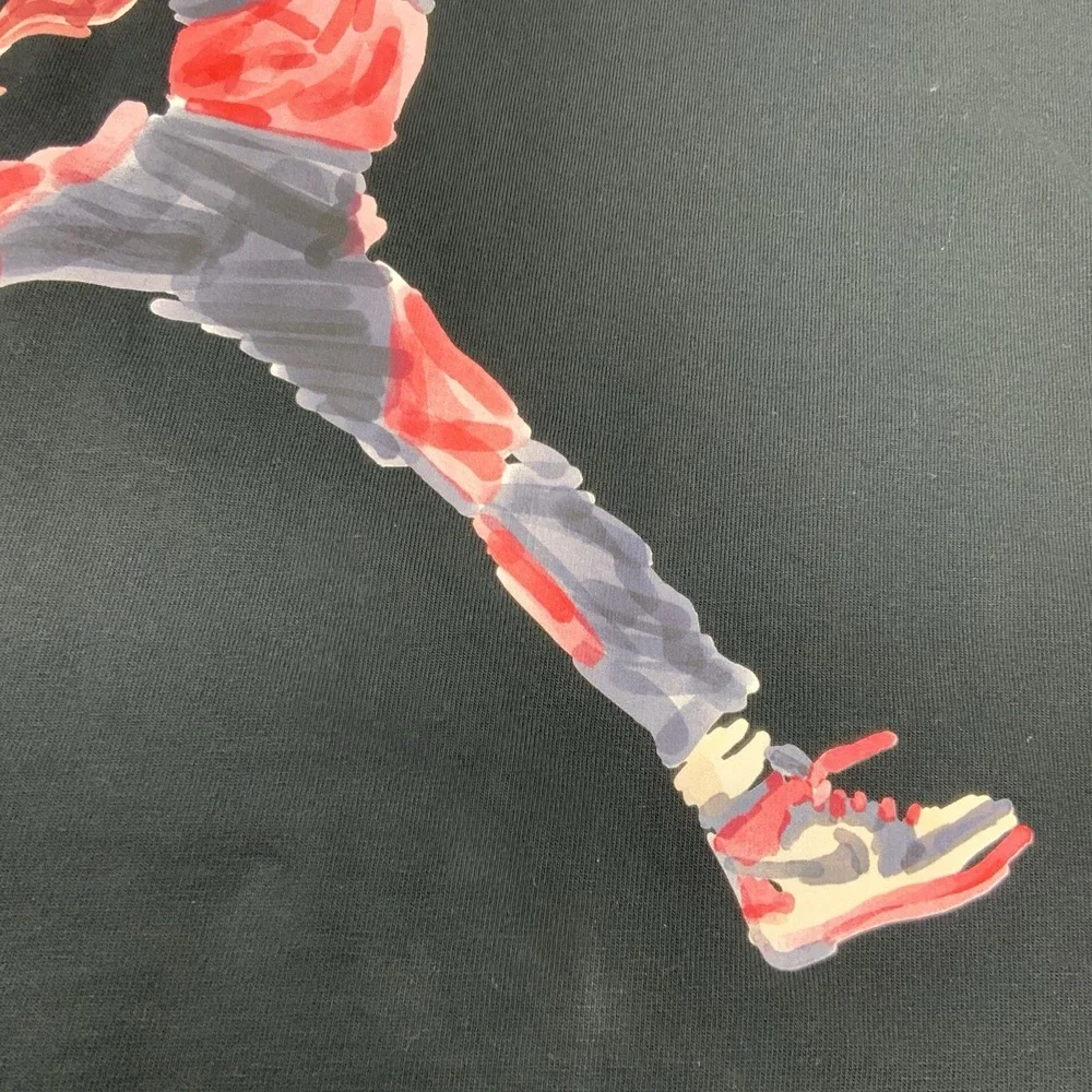 Air Jordan Jumpman Watercolor Print Mens XXL‎ 2XL Black T-Shirt FN5980 010